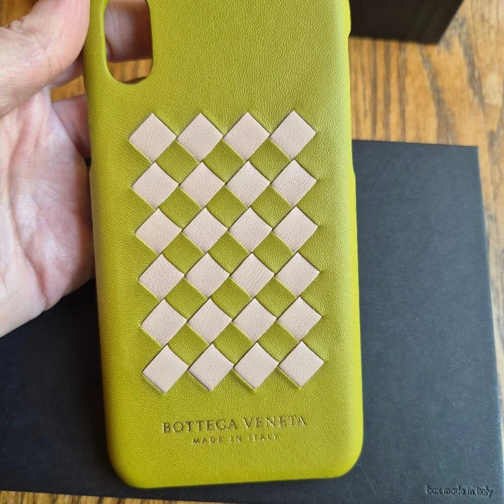 NIB Bottega Veneta Intrecciato Leather iPhone X Case in Chamomile Holiday Gifts